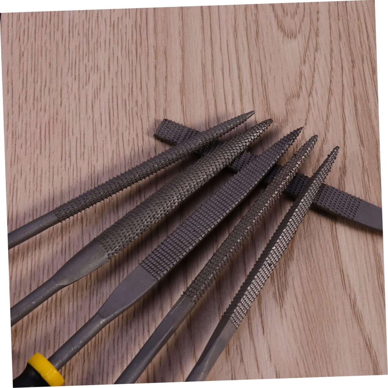 6pcs Mini Wood File Set Wood Rasp Tools Comfortable -skid Handles for Woodworking and Shaping