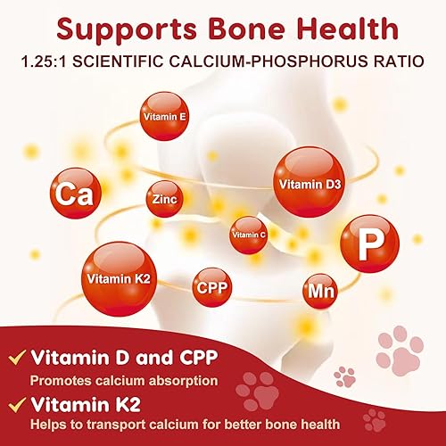 Miniatura 3 de Glucosamina para perros, suplemento articular para perros con condroitina, MSM, omega-3, cúrcuma y vitaminas para aliviar el dolor, suplemento para