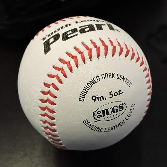 Jugs Youth League Pearl Leather Baseballs Pitching Machine Baseballs (1 Dozen)