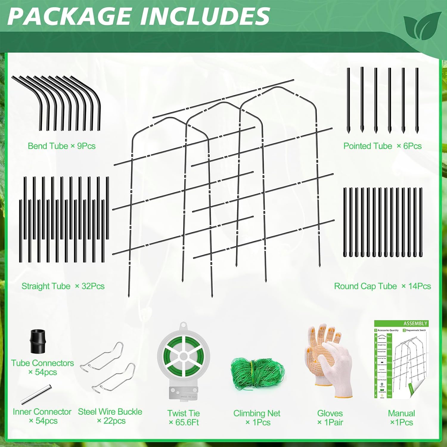 Tall Garden Arch Trellis for Climbing Plants Outdoor, 7.2 ft Walkway Trellis, Heavy Metal Archway Arbor Tunnel Large Trellis for Vegetables Fruits Flower Plant Cucumber Trellis for Garden Raised Bed