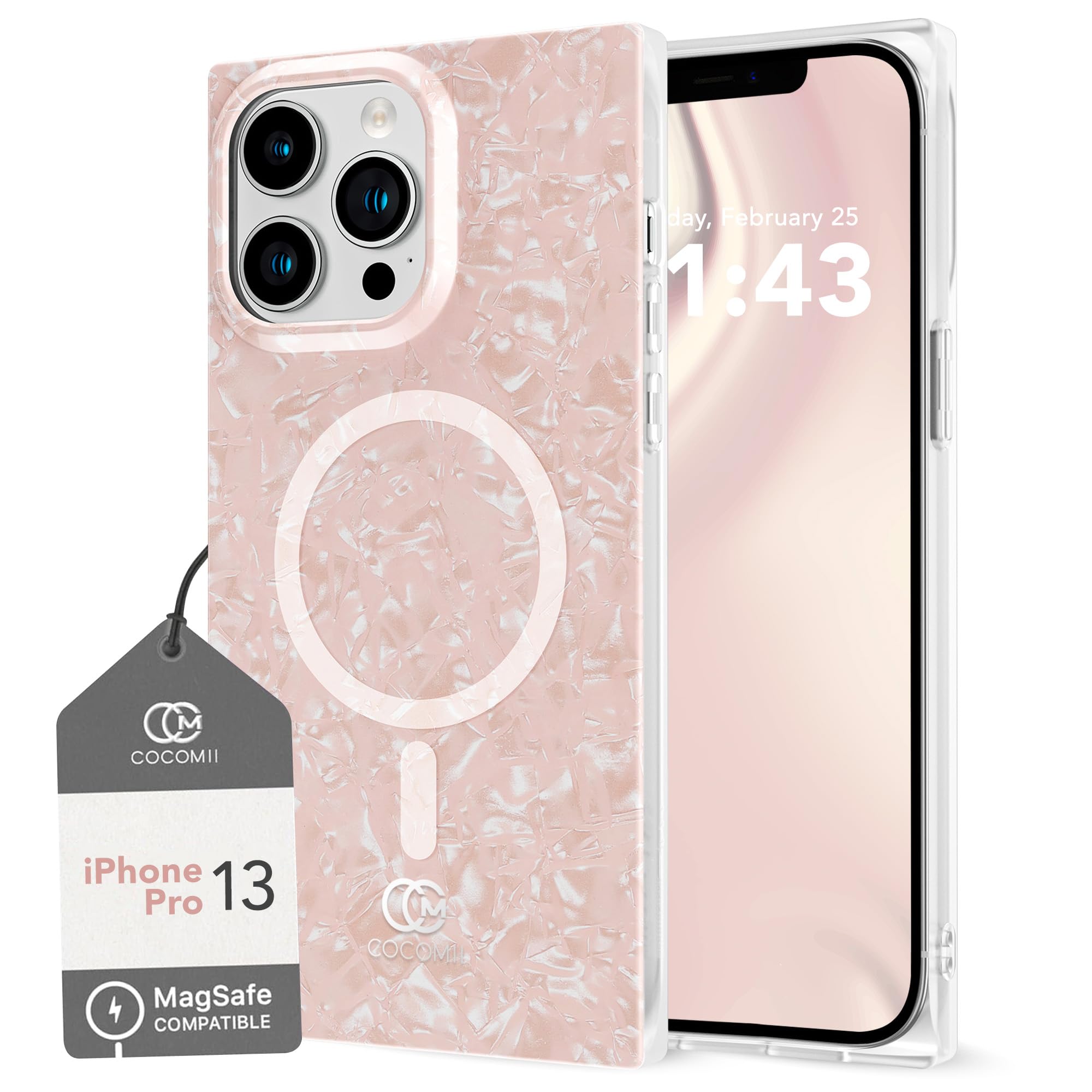 Coque mince iPhone 13 Pro brillante aux reflets perle opalescente