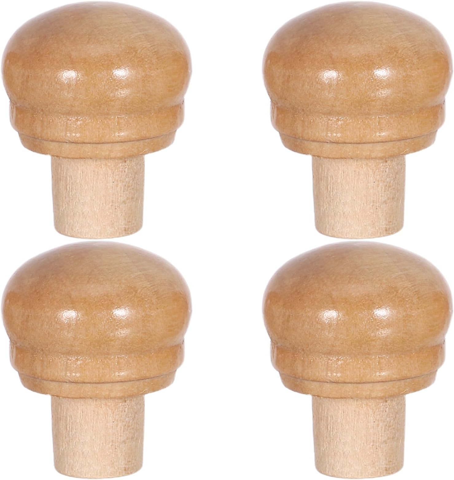 4pcs Bourbon Wine Barrel Cork - Cask Keg Bung Plug - Beverage Cork Stopper - Vintage Beer Barrel Accessory for Oak Aging Whiskey Bourbon Tequila Light Brown