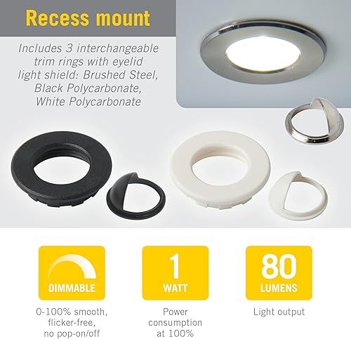 Miniatura 2 de Armacost Lighting Mini-Empotrable Luz de disco LED regulable suave blanco brillante (3000K) 211125