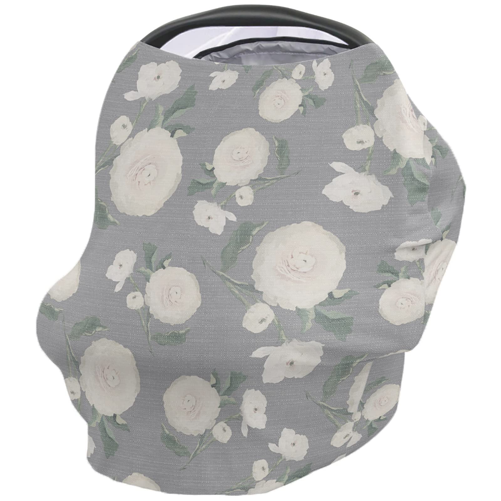 Nursing Cover for Breastfeeding Scarf, Rustic Baby Car Covers Super Soft Multi Use for Canopy Shopping Cart Cover Blanket Stroller Cover