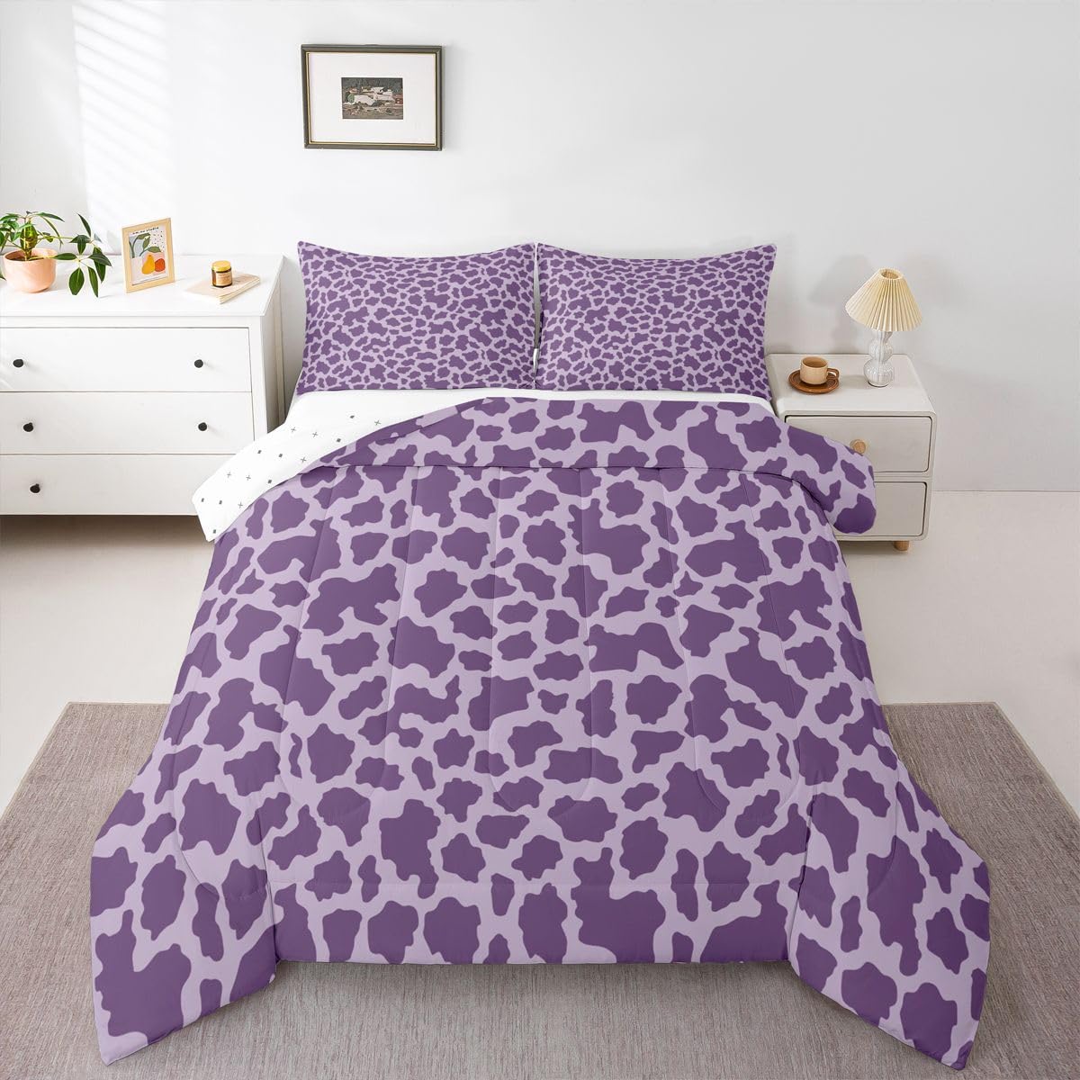 Juego de edredón de leopardo moderno y elegante para habitaciones de lujo