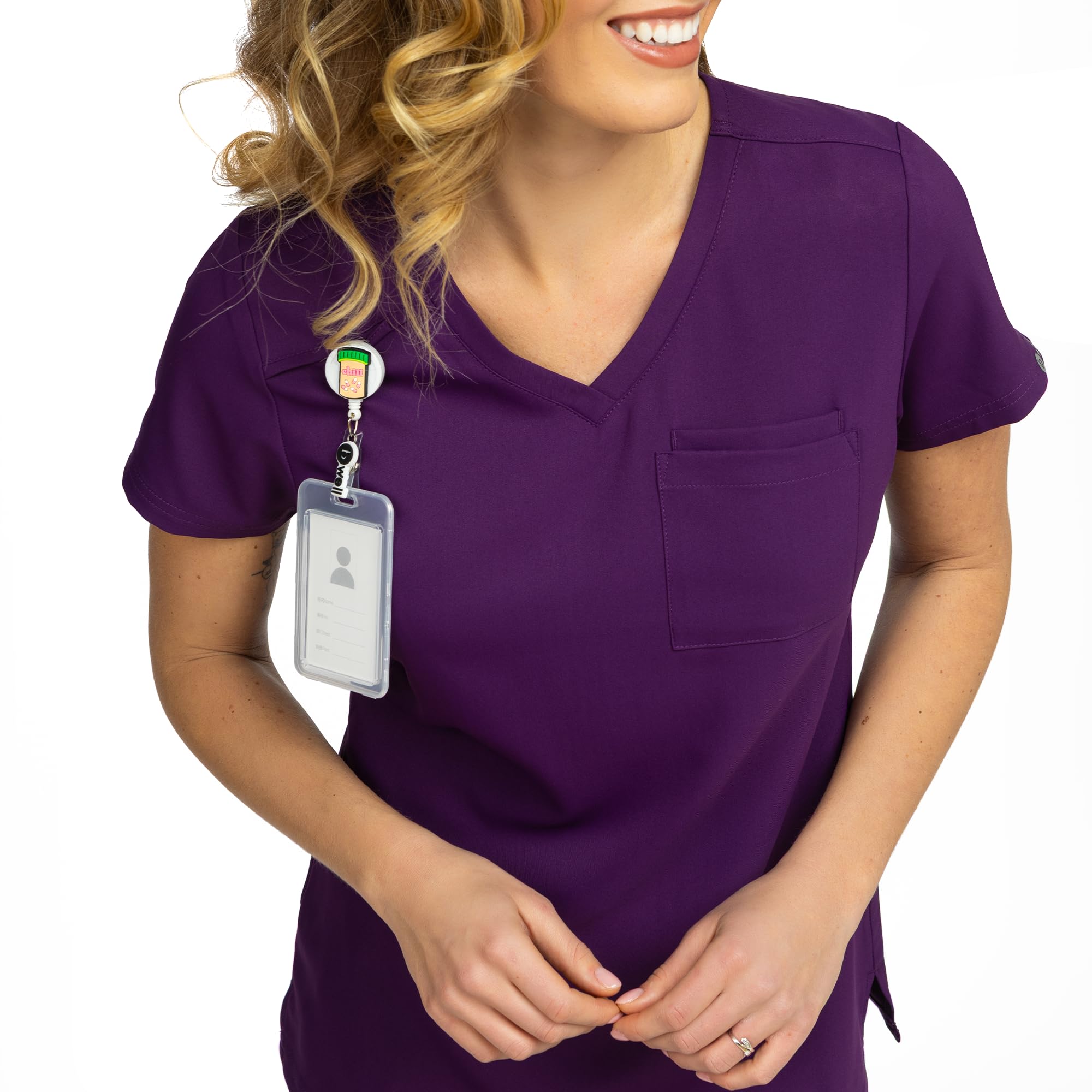 B-well Aurelia Casacca Medico Donna | Antibatterica e Antiodore | Divisa Sanitaria Infermiere Uniforme