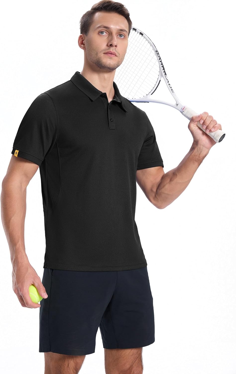 ZITY Men's Golf Shirts Short Sleeve Collared Polo Shirts for Men Moisture Wicking Solid Tennis Shirt - Image 3