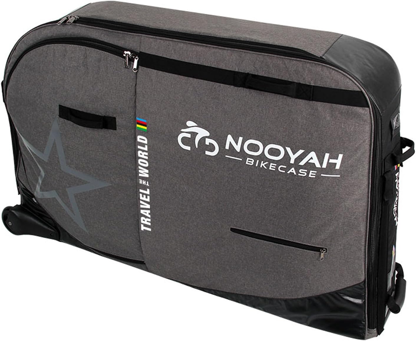 NOOYAH Bike Travel Case with Wheels - Bicycle Pro Transport Equipment Protection Storage Bag - Available for Road, AM, DH, Triathlon Bikes， 29er MTB