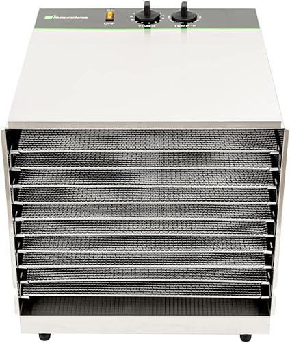 Miniatura 9 de Restaurantware Hi Tek - Deshidratador de alimentos con 1 secadora de alimentos, 120 V/1000 W, 10 estantes, deshidratador de acero inoxidable para