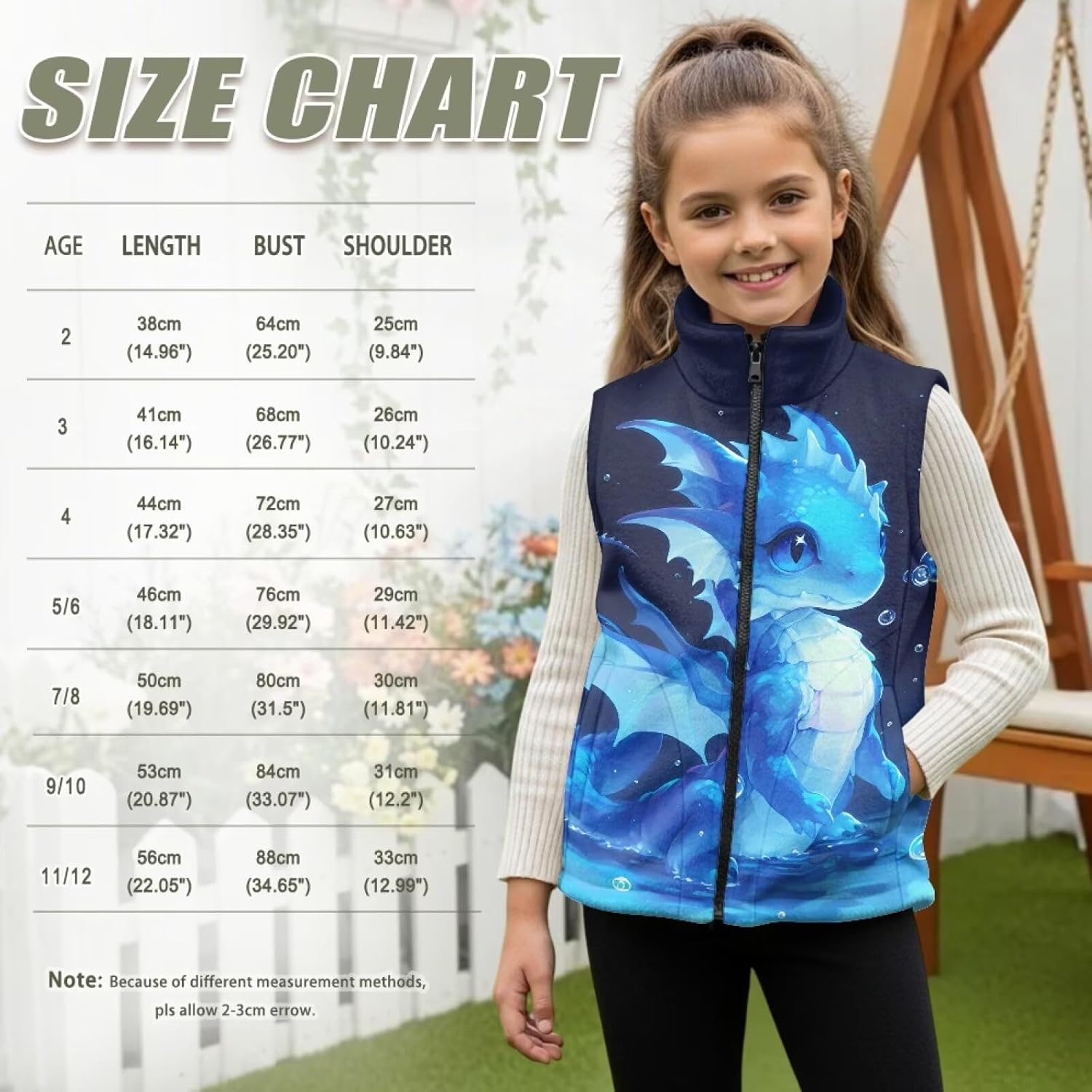 Renewold Toddler Kids Teens Fleece Vest Boys Girls Jacket Warm Fuzzy Outerwear Zipper Sleeveless Vests Coat with Pockets - Image 7