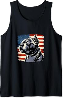 Bully Ban XL American Pitbull Dog Support American Flag Tank Top