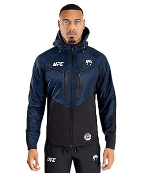 UFC Venum Fight Week メンズ・ジップ・フーディ М Venum Fight Week Men's Zip Hoodie, Oceanic Blue at Amazon