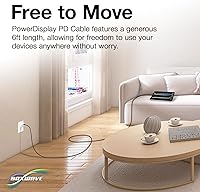 Vista 6 de BoxWave - Cable compatible con Xiaomi 12S Ultra (cable por BoxWave), cable PD PowerDisplay (6 pies) - USB-C a USB-C (100 W), cable de nailon