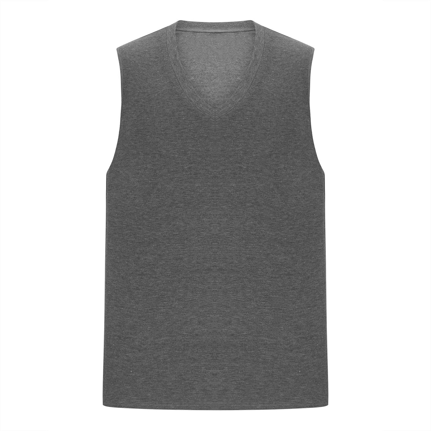 Men Tank Tops Trendy V-Neck Solid Color Sleeveless Workout Muscle Shirt Gym Bodybuilding Sport Vest Tees Tunic Top