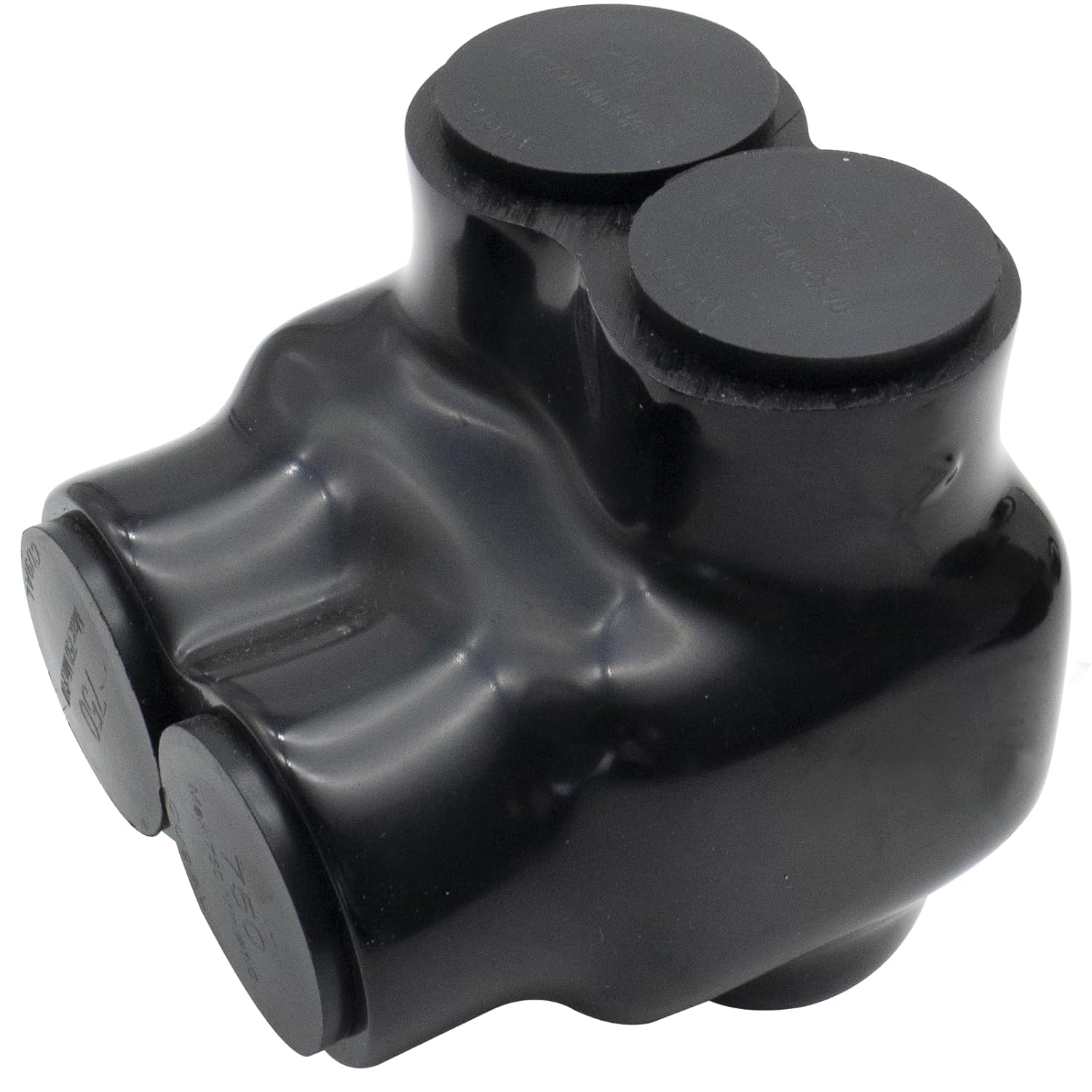 700kcmil-1/0AWG Wire Range Black Insulated in-Line Splice Connector Single Side 2 Ports 3.43”L x 3.84”W x 3.53”H, Insulated Cable Connectors and Insulated  Splice Connector (1pc)