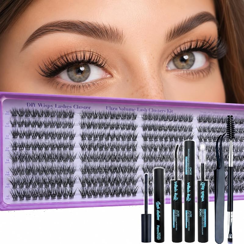 Kit de Cílios em Tufo FebFeb C Curl 10–16 mm com Cola, Selante e Removedor