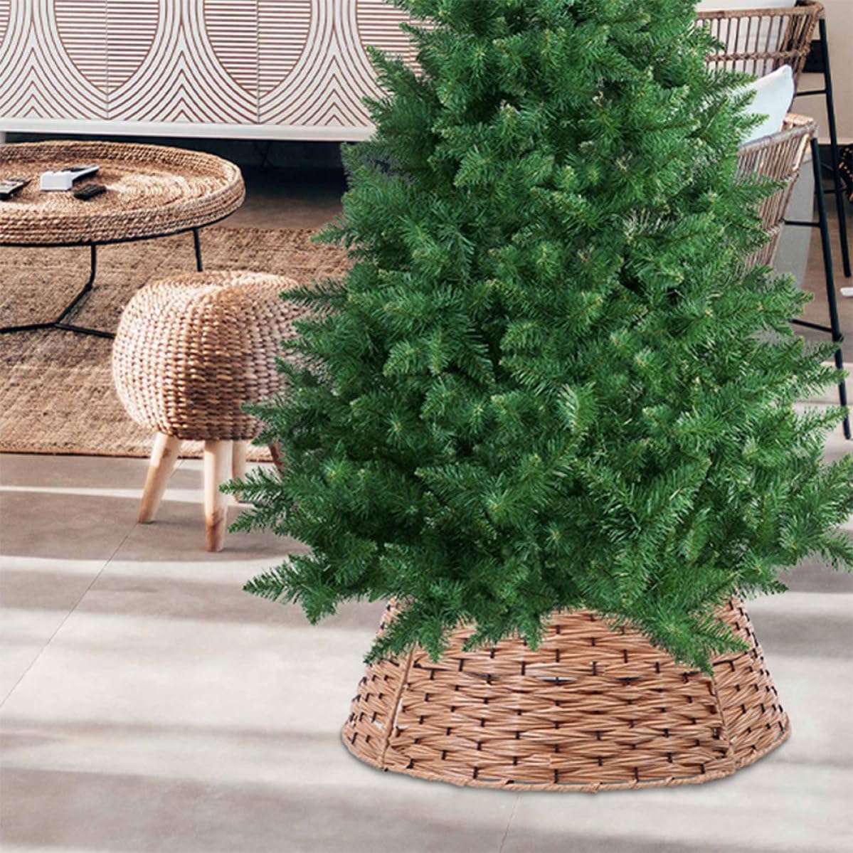 UKCOCO Collare per Albero di Natale Intrecciato, Circolare, Plastico