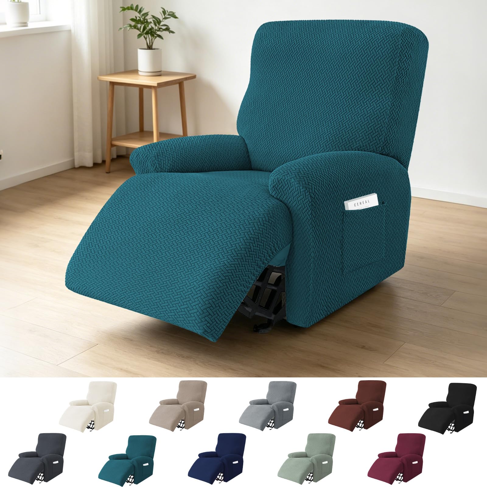 BOFITENG 4-Piece Recliner Chair Cover, Full-Cover Armchair Covers โ image 1