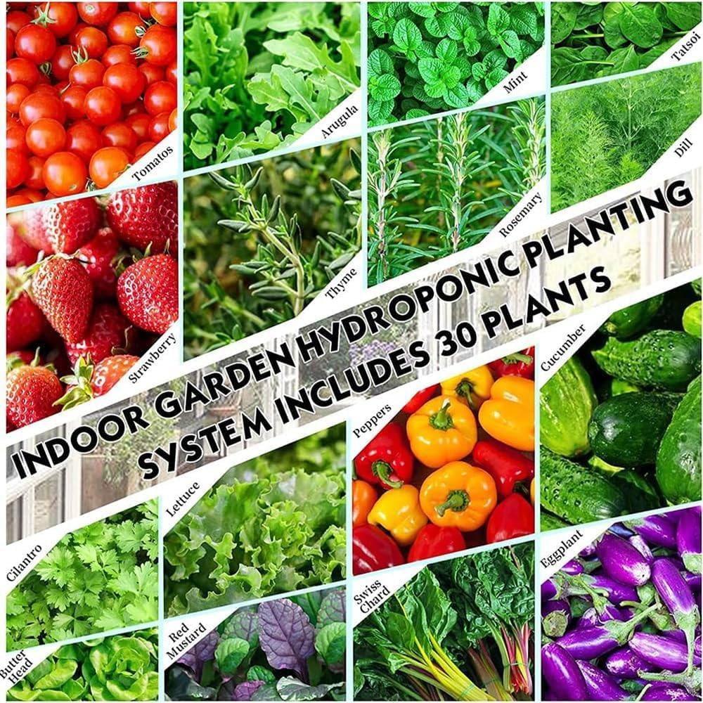 Hydroponics Tower Garden Hydroponic Growing System Aeroponics Growing Kit Für Kräuter, Obst UND Gemüse MIT Hydratationspumpe, Adapter, Timer Für Kräuter, Obst UND Gemüse,black-9-Layers