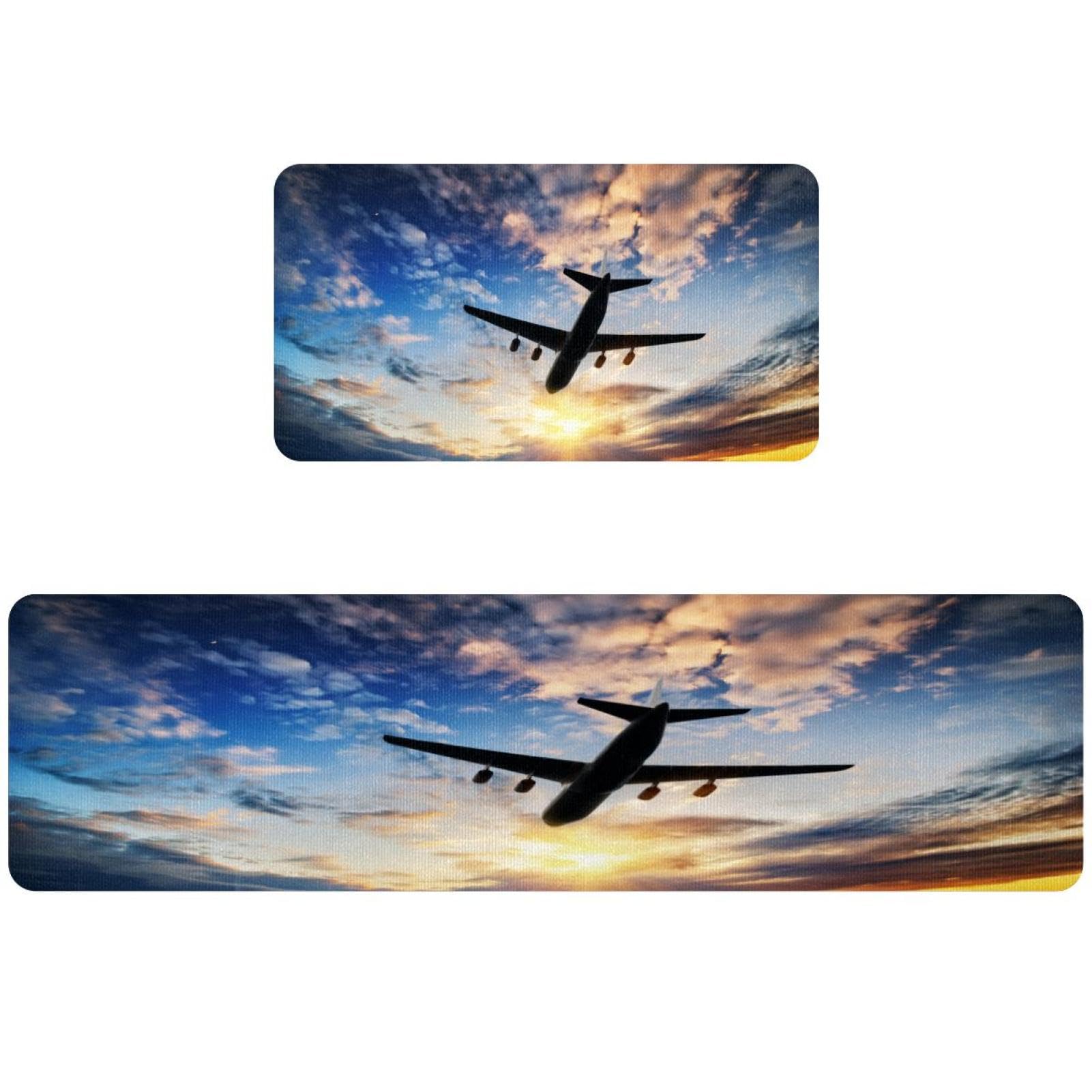 Alfombrillas para pasillo y cuarto de lavado VAPOKF con estampado de atardecer relajante