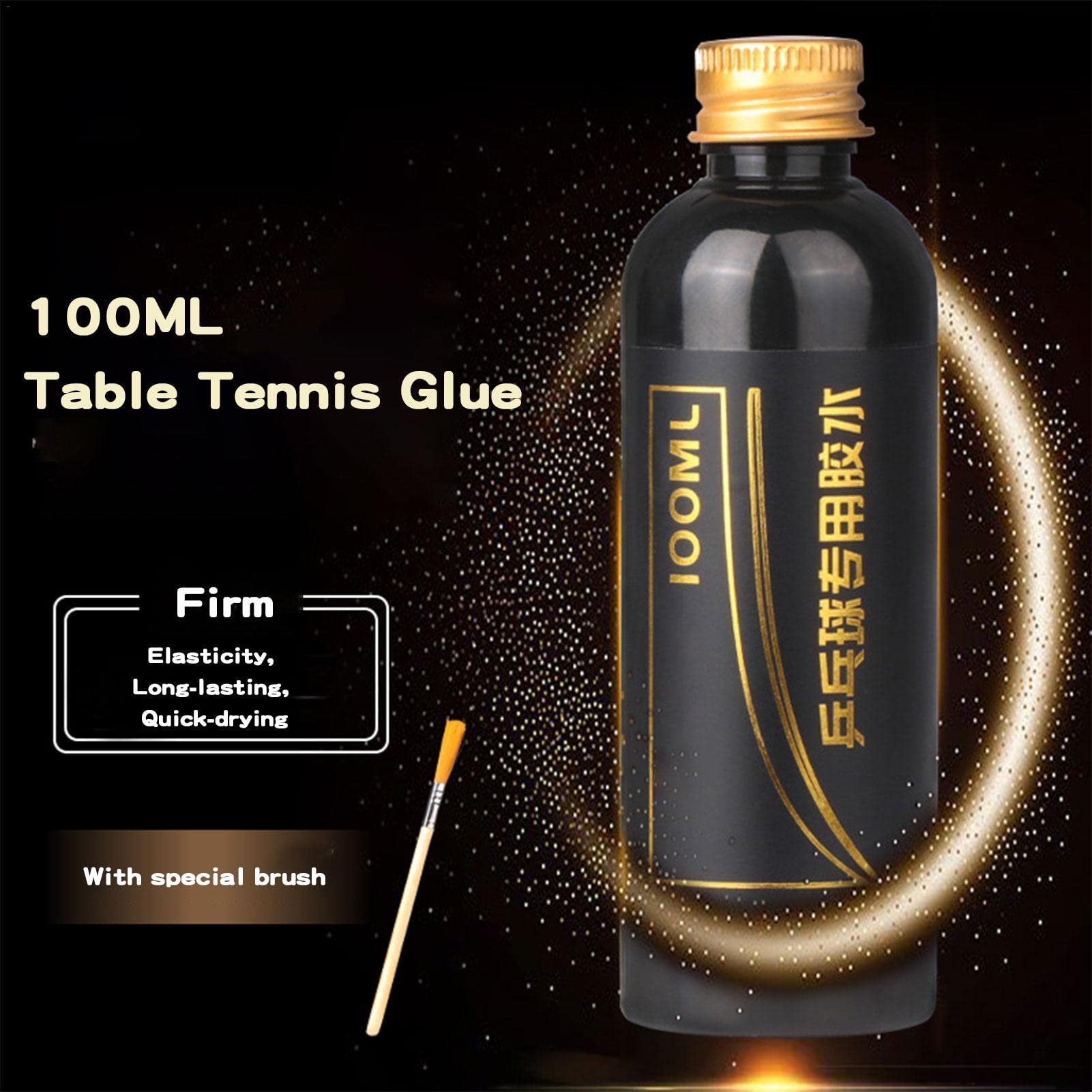 Colle pour table – 100 ml colle Pingpang avec pinceau spécial | Speed Liquid Super, caoutchouc raquette pingpong Colle liquipour assemblage raquettes table