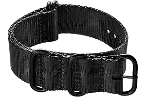 22mm Nylon Canvas Watch Strap, Heavy Buckle