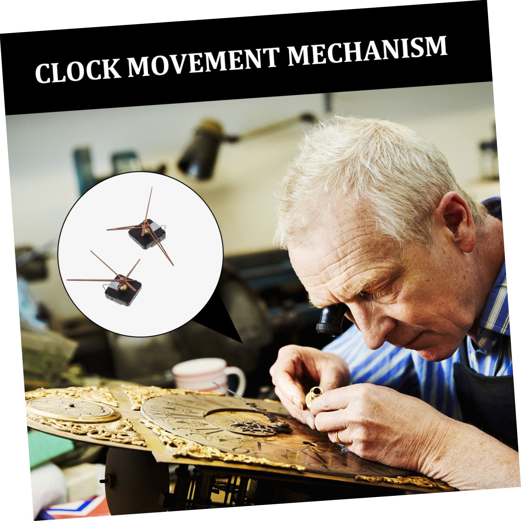 Set Meccanismi Orologio A Batteria Con Lancette In Legno - Ricambio Per Orologi Da Parete Fai Da Te