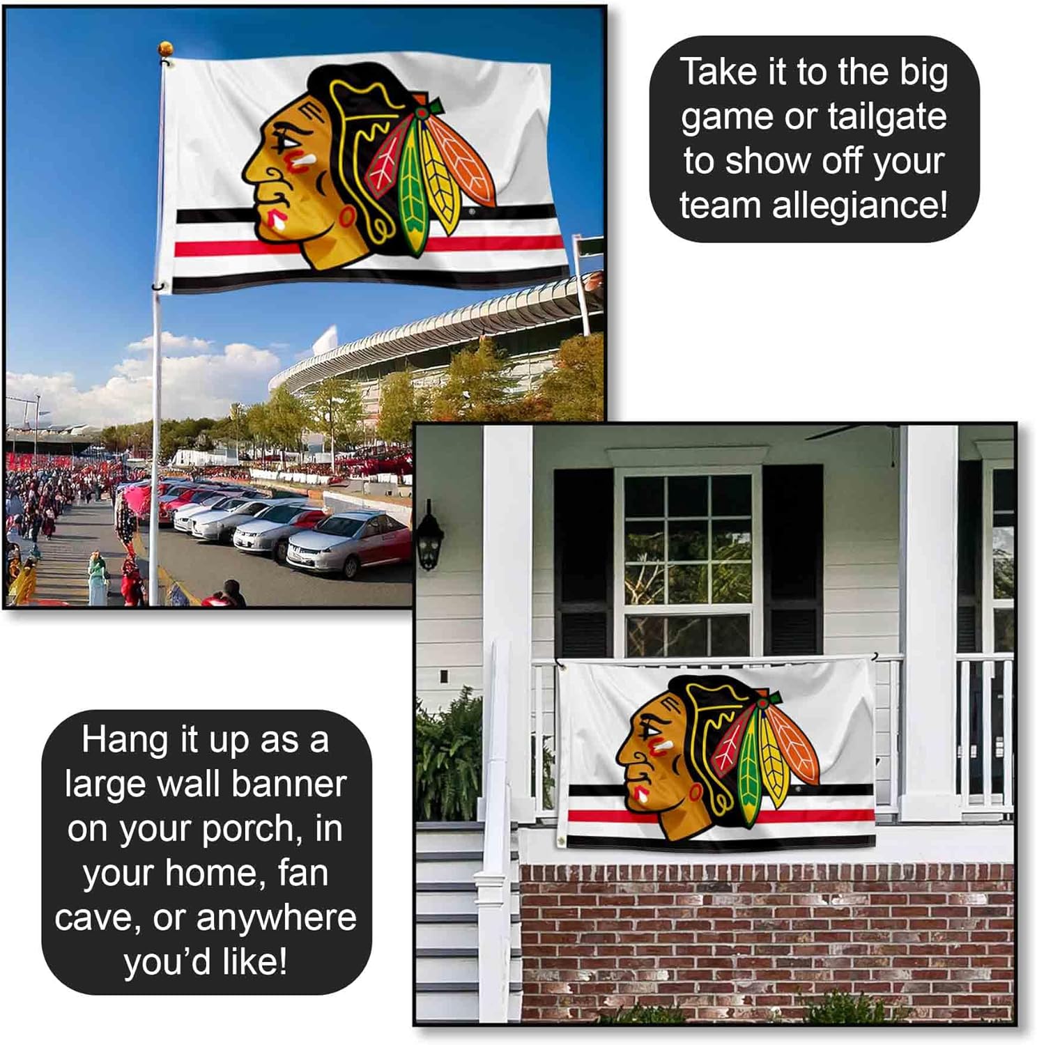 Chicago Blackhawks White Flag