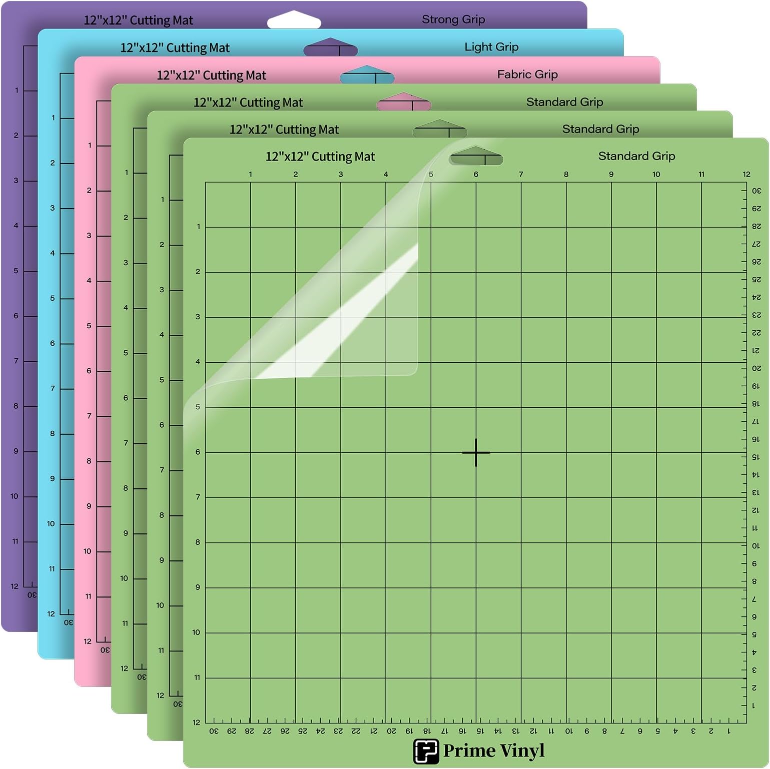Cutting Mats - Prime Vinyl 6 Pack Cutting mat Set, Permanent Vinyl Cutting mats for Explore One/Air/Air 2/Maker, 12x12 inch for All Cutting Machines