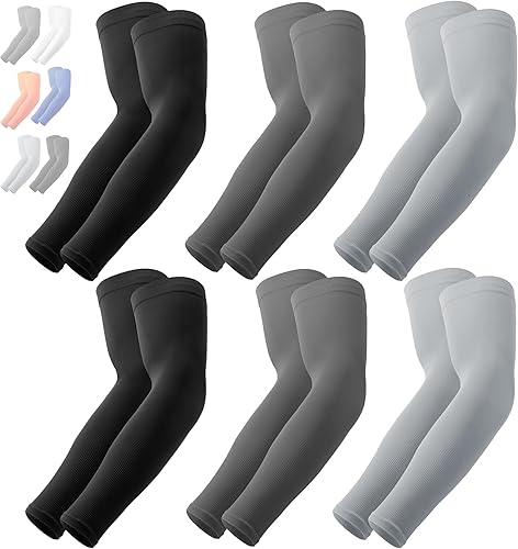 Mangas de compresión de enfriamiento para hombres y mujeres, con protección solar UV UPF 50, paquete múltiple, mangas protectoras de brazos para Mangas de compresión de enfriamiento para hombres y mujeres, con protección solar UV UPF 50, paquete múltiple, mangas protectoras de brazos para