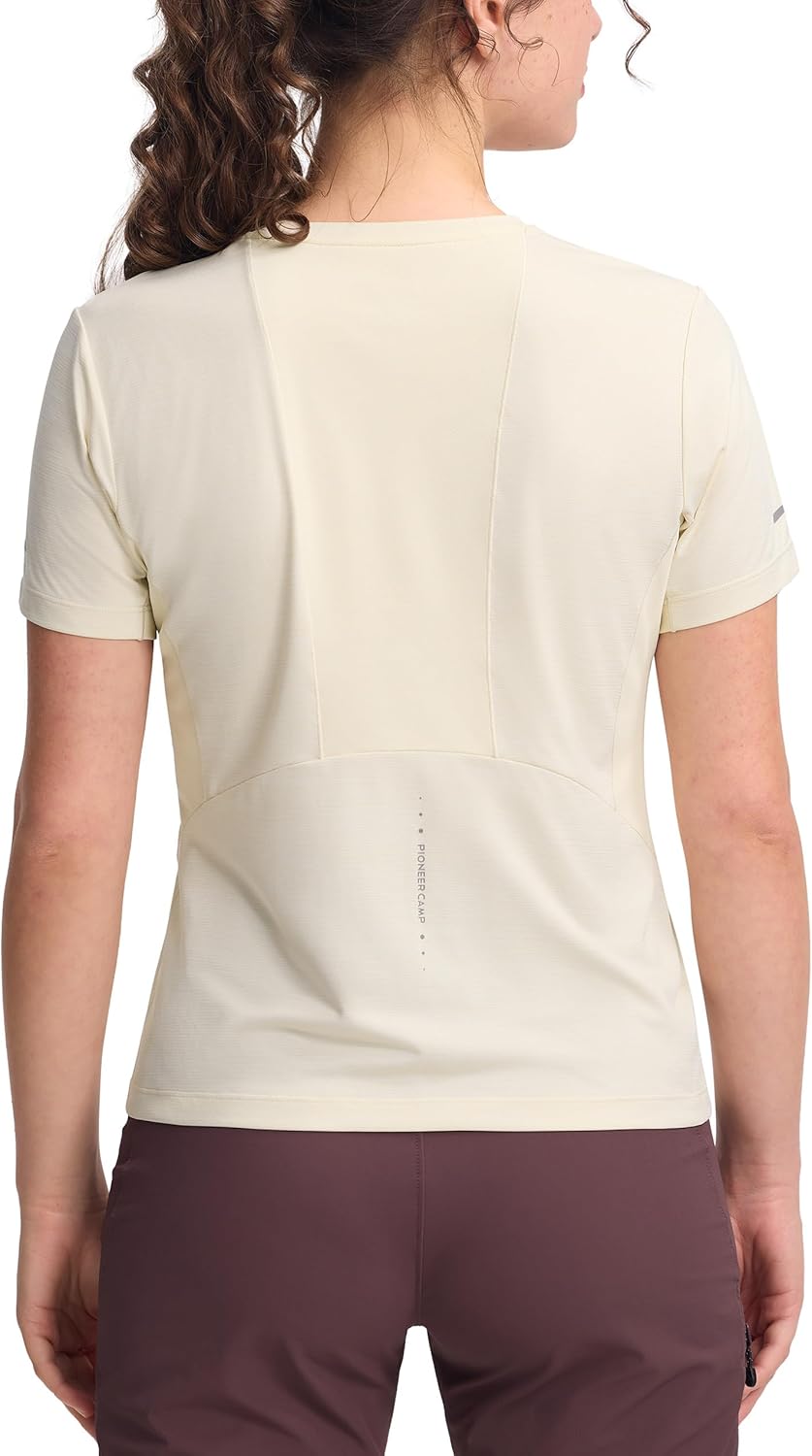 Pioneer Camp Womens's Athletic Shirt Short Sleeve Quick Dry Lightweight Workout Top Running Hiking Outdoor Gym