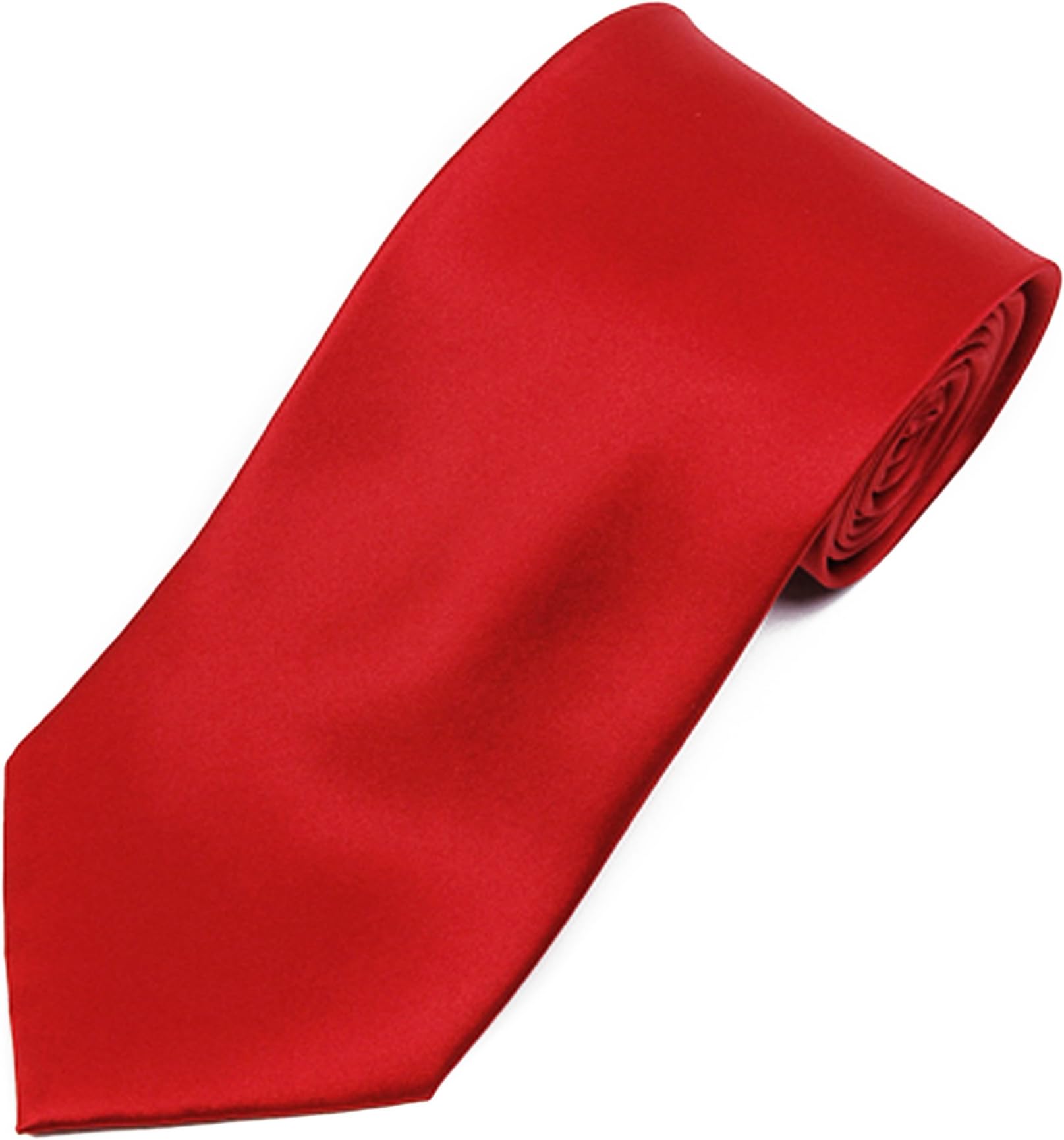 100% SILK Solid Rose RED Neck Tie. Men's NeckTie.
