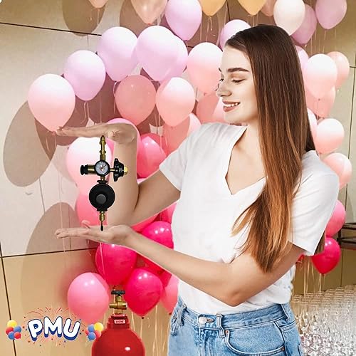 Miniatura 18 de PMU Inflador de globos doble Mylar y válvula de llenado de globos de látex (con válvula de cierre automático de globo) ahorrador de gas para globos