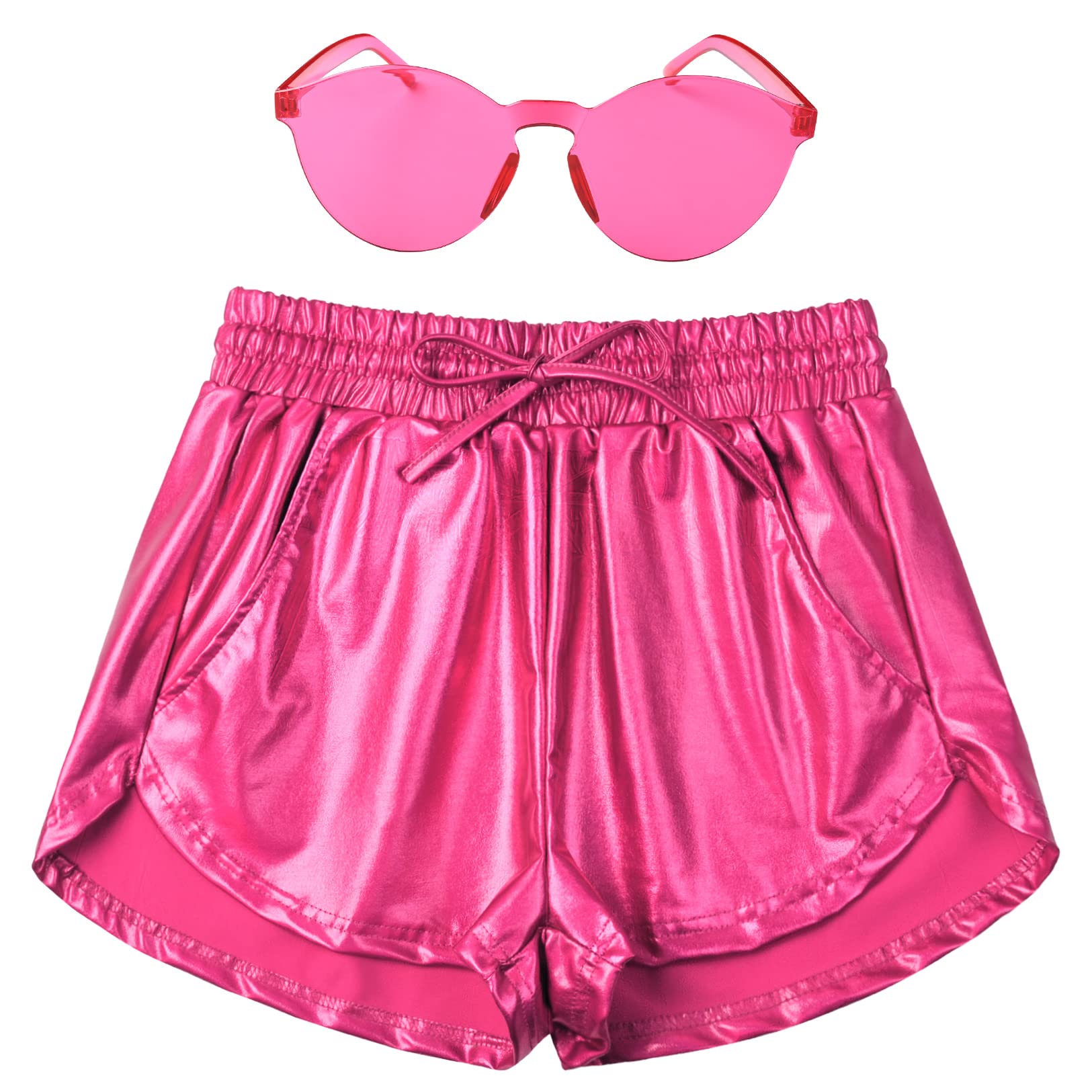 Perfashion Women's Metallic Shorts Summer Sparkly Hot Outfit Shiny Short Pants