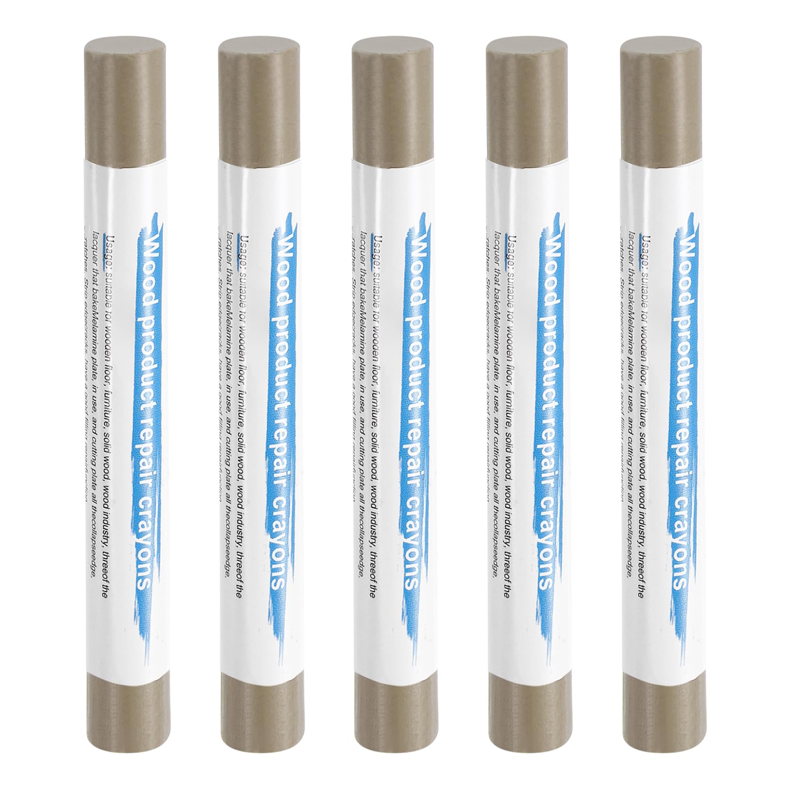 sourcing map 5pcs Wood Filler Sticks Wooden Wax Touch Up Furniture Repair Crayons for Scratch Hole Wood, American Oak