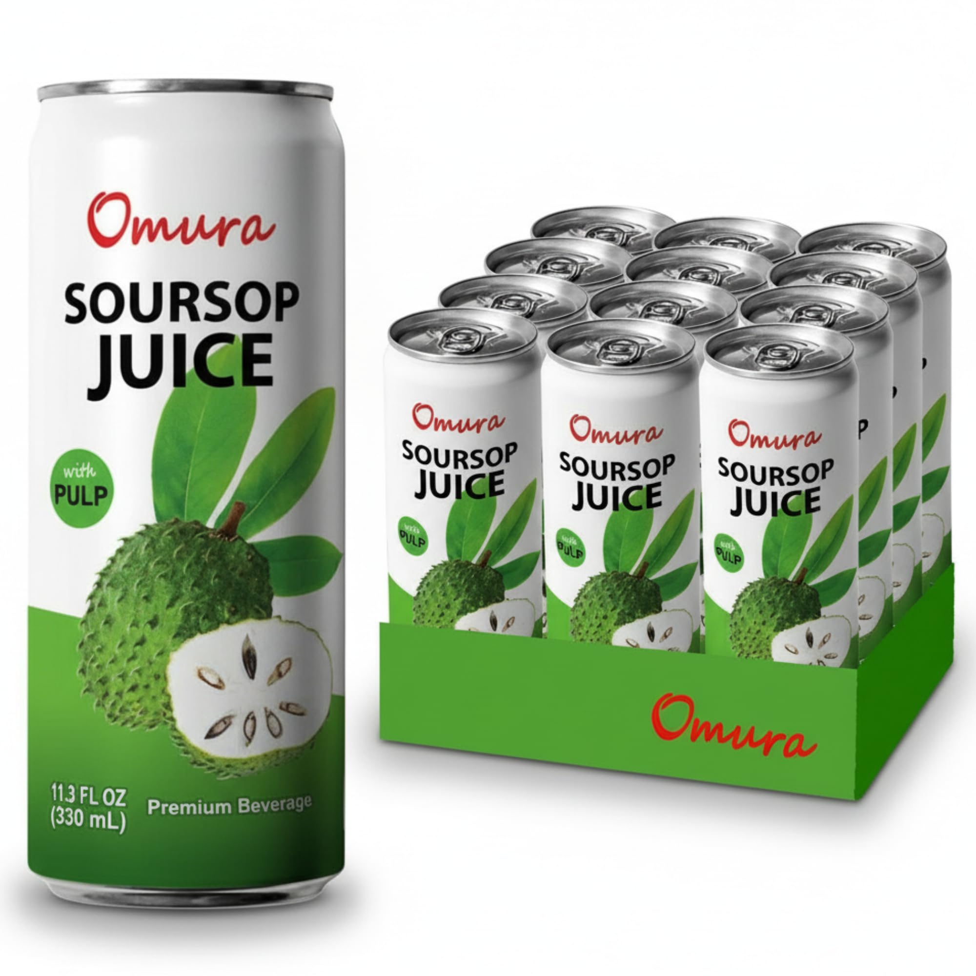 Omura Soursop Guanabana Graviola JUICE | 12-Pack
