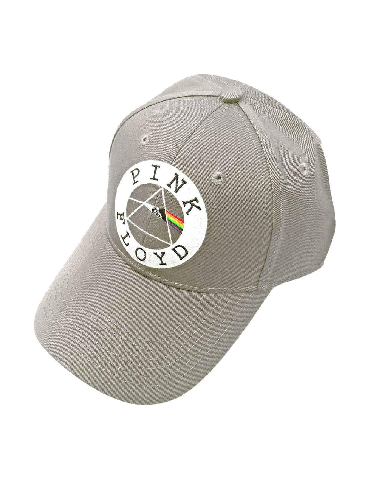 Rock Off Officially Licensed Products Sand Pink Floyd Baseball Cap Circle Logo Brown