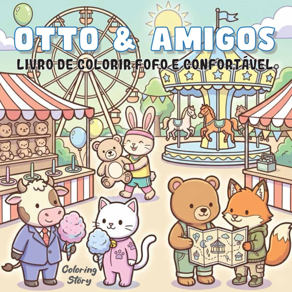 OTTO & Amigos: Livro de Colorir Fofo e Aconchegante para Adultos e Adolescentes com Animais Adoráveis em Momentos Hygge – Desenhos Bold & Easy para Alívio do Estresse (OTTO e seus amigos)