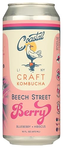 Coastal Craft Kombucha Beech Street Berry Kombucha 16 FZ disponible en Yaxa Colombia