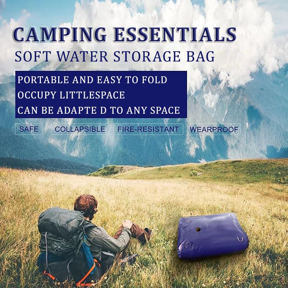 Bolsa de almacenamiento de agua plegable, bolsa de recogida de agua de lluvia de gran capacidad para preparación de emergencias, prevención de sequía y incendios