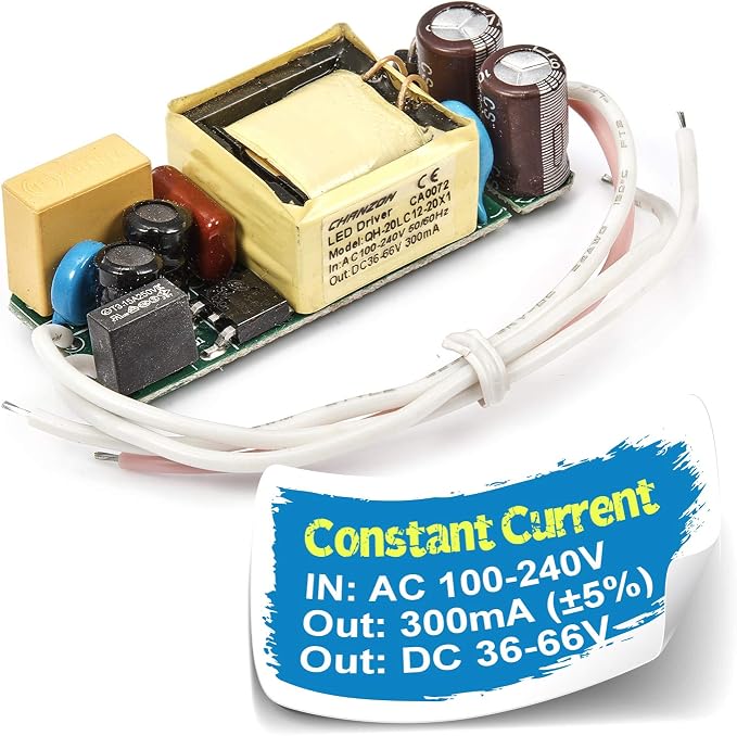 Chanzon LED Driver 300mA (Constant Current Output) 36V-66V (Input 85 ...