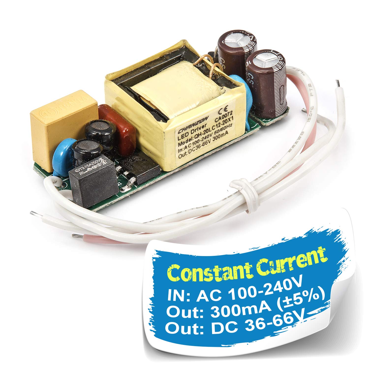 Chanzon LED Driver 300mA (Constant Current Output) 36V-66V (Input 85 ...