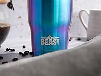 Vista 8 de Beast Vaso Térmico de 30 oz de Acero Inoxidable con Aislamiento al Vacío para Café y Hielo de Doble Pared Termo de Viaje (Arcoíris)