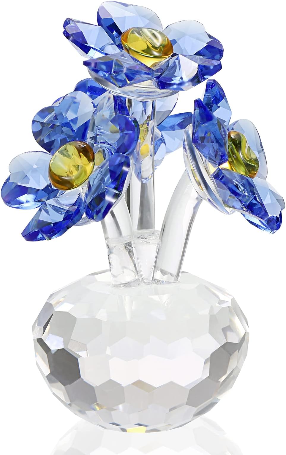 FLOWER GEMSTONE DECORATION GLASSES / SIL