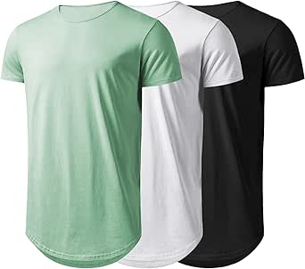 Amazon.com: Mens Longline Gym Muscle Bodybuilding Tshirts Hipster 