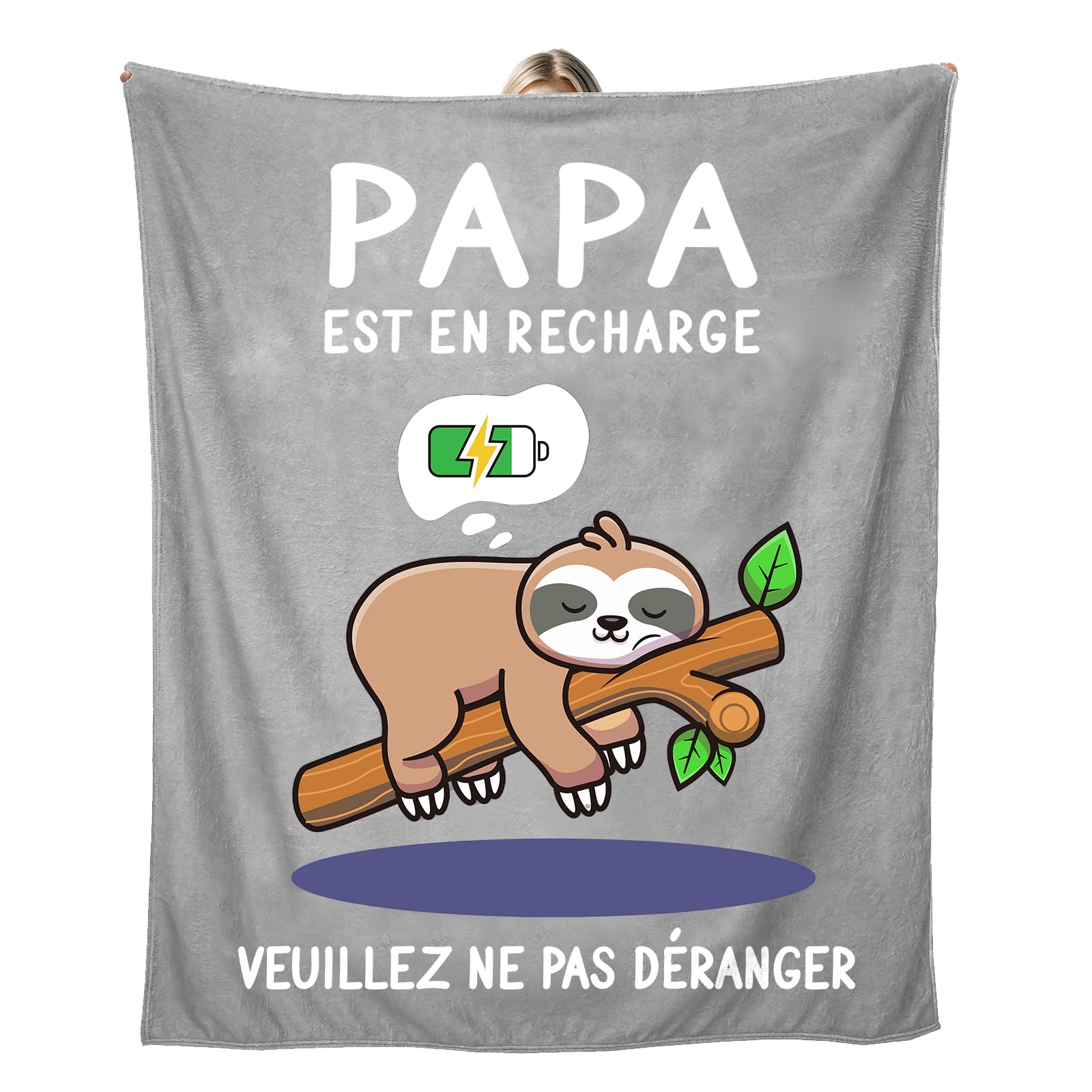 Cadeau Anniversaire Drôle pour Papa et Homme, Couverture en Flanelle Ultra Douce - Idée Cadeau pour Papa, Homme, Mari (Fils ou Fille) pour Noël, Fête des Pères - 130x150 cm