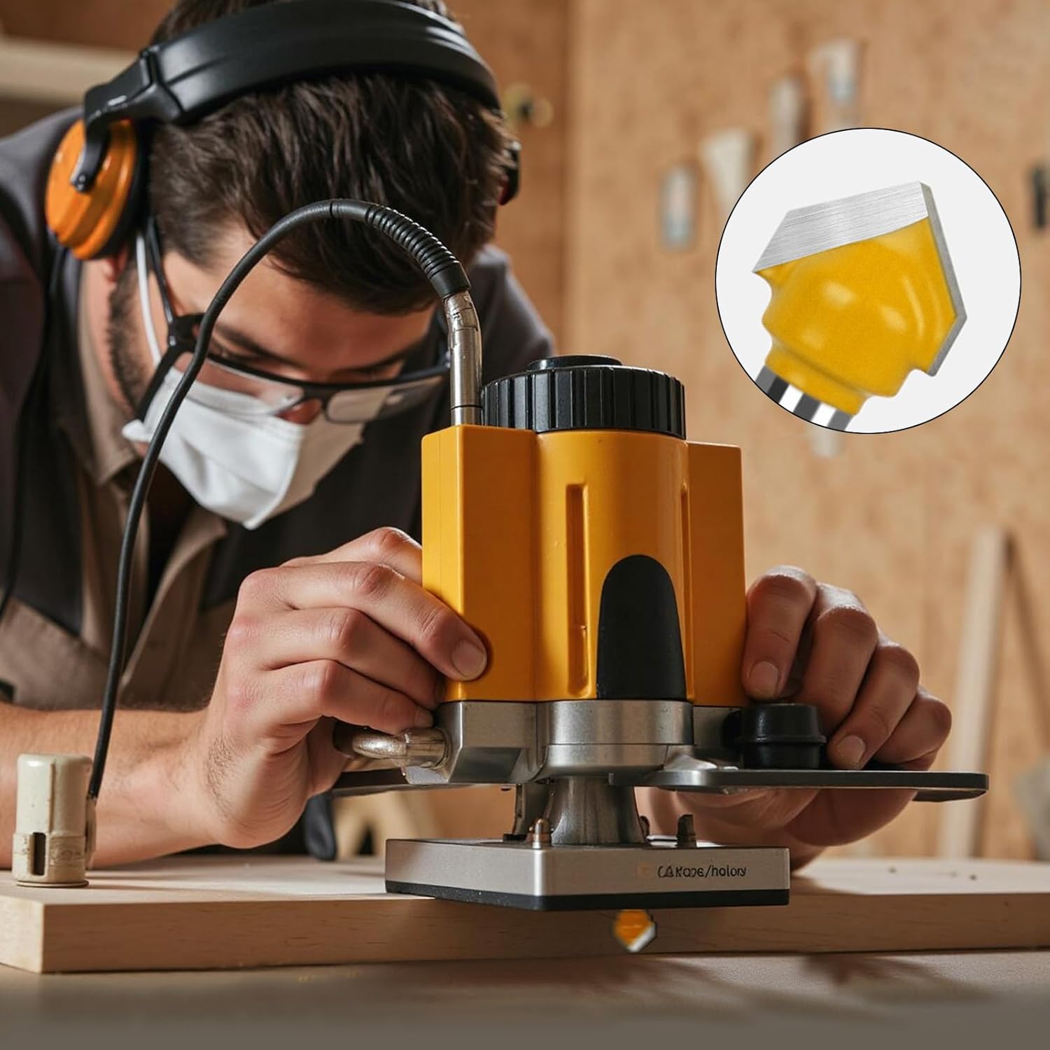 Router Bits Set 1/4 Inch of 15 Pieces, 1/4 Shank Tungsten Carbide Tipped Router Bits for Professional Woodworkers and Beginners with Wooden Storage Box, Woodwork Tools