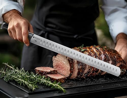 Miniatura 6 de BRODARK Juego de cuchillos de trinchar, cuchillo de pechuga de 12 pulgadas y cuchillo de deshuesado de 7 pulgadas con mango de espiga completa,