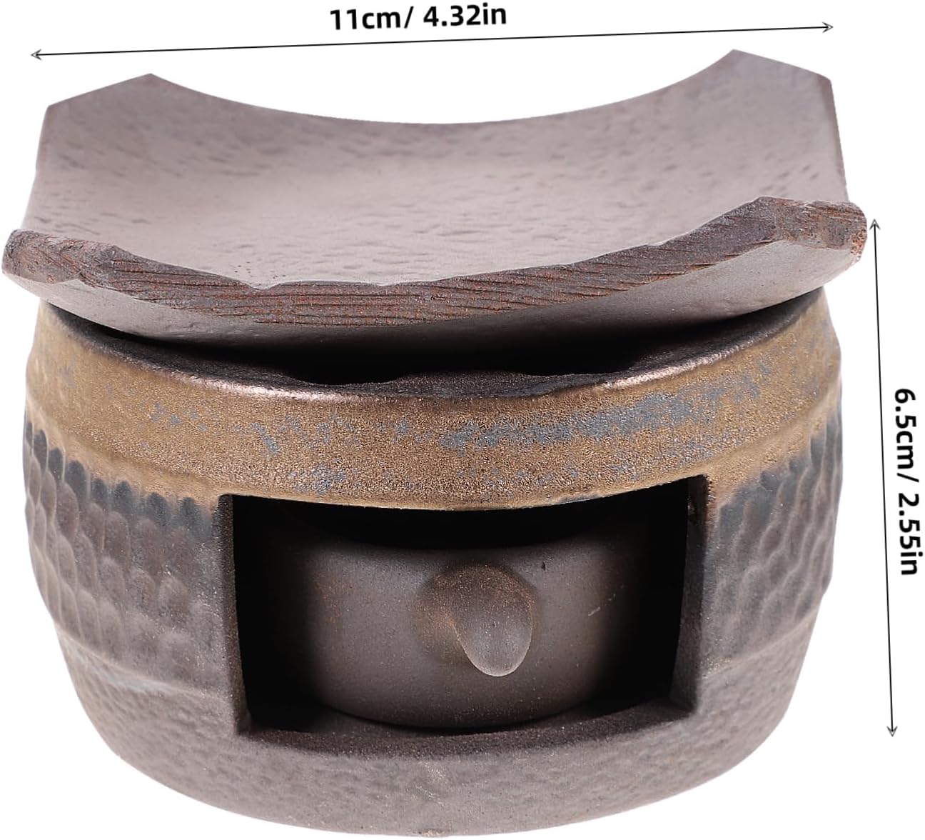 Garneck 1 Set Ceramic Roasted Tea Stove Tea Warmer Heater Candle Holder Ceramic Tea Light Warmer Mug Warmer Tea Stove Warmer Teapot Warmer with Candle Stand Tea Cup Warmer Ceramics
