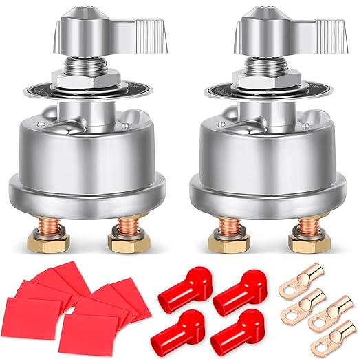 2 Pcs Battery Shut Off Switch 12V High Current Battery